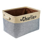 Personalized Pet Dog Toy Storage Basket Dog Canvas Bag Fold