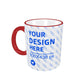 Eco-friendly Ceramic Comfortable Handle Edge Color Mug