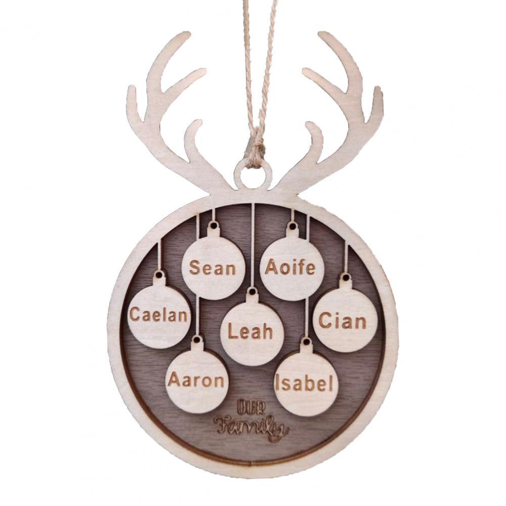 Christmas Wooden Pendant Creative Color