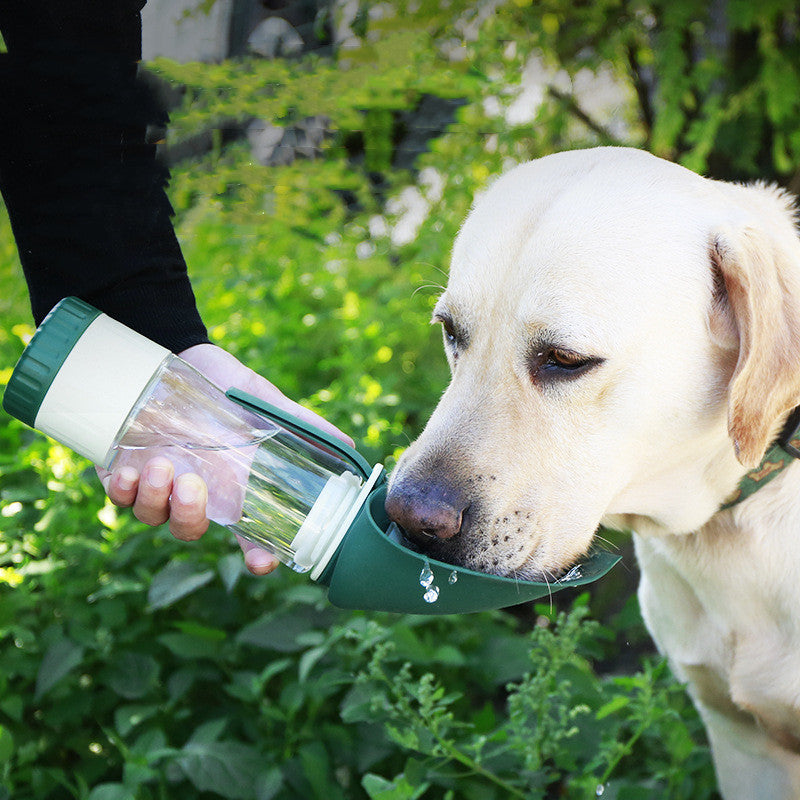 Bouteille d'eau multifonction 2 en 1 pour animaux de compagnie