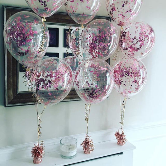 Scene Decoration Arrangement Pearlescent Metal Sequin Balloons