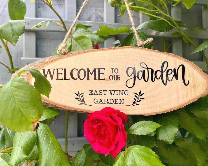 Personalized Wooden Garden Plaque Christmas Gift