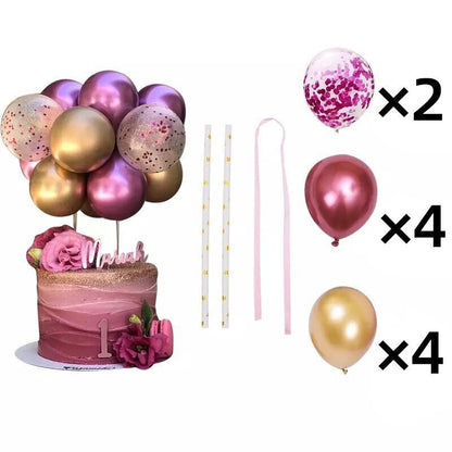 Birthday Party Gathering Holiday Celebration Cake Decorative Ornaments Rubber Balloons