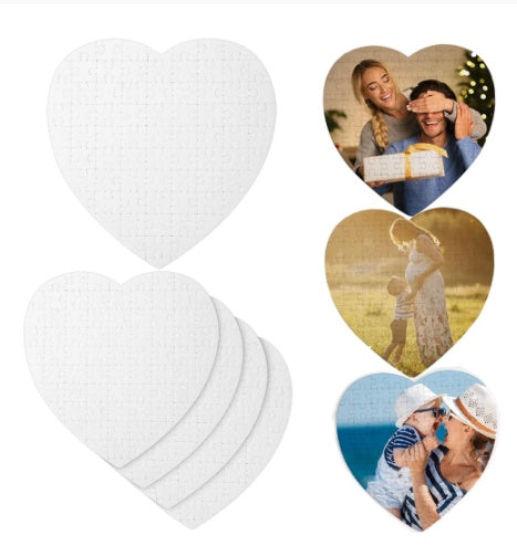 Personalized custom heart shaped picture puzzle