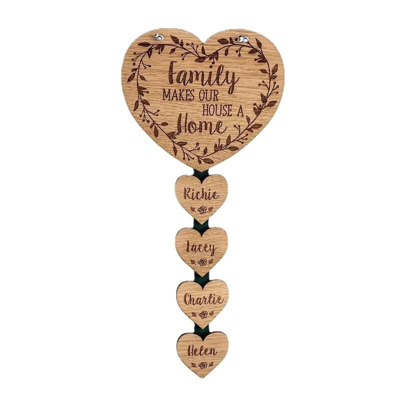 Wooden Heart-shaped Personalized Customized Decorations