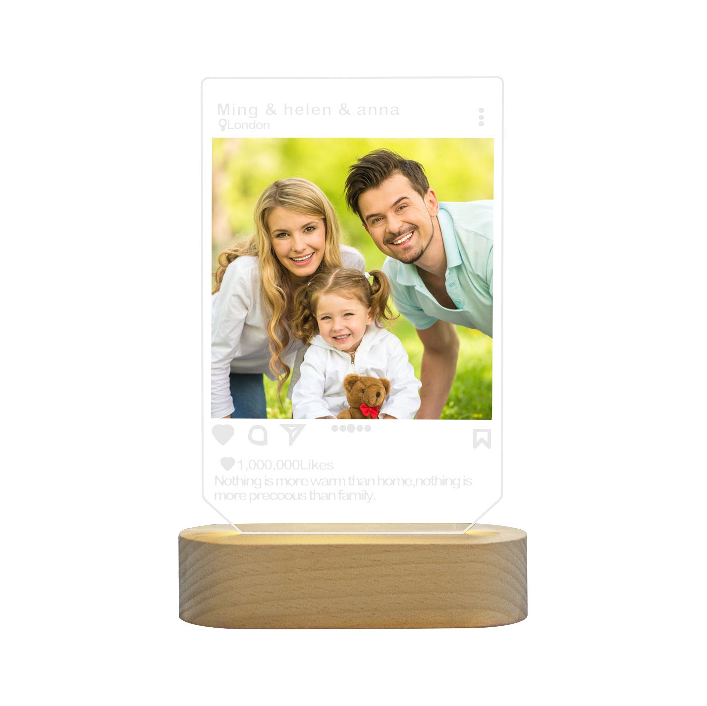 Lamp Creative Gift For Girlfriend Holiday Gift Acrylic Plug-in Led Bedside Lamp