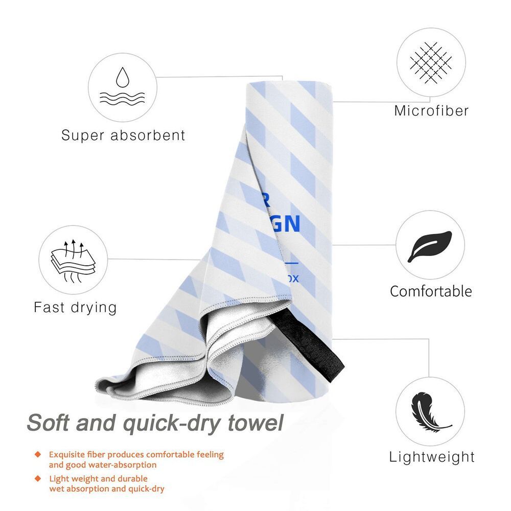 Vertical Microfiber Portable Quick Dry Bath Towel